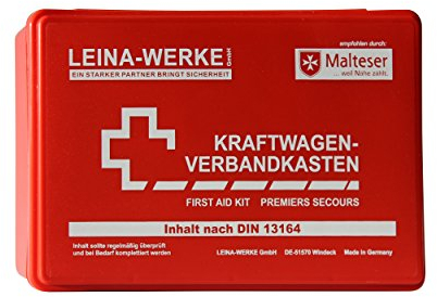 Leina-Werke 10000 KFZ-Verbandkasten Standard, Rot/Weiß