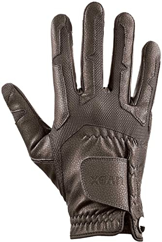 uvex ventraxion - Flexibler Reithandschuh für Damen und Herren - strapazierfähig - optimale Belüftung - Brown - 5-6