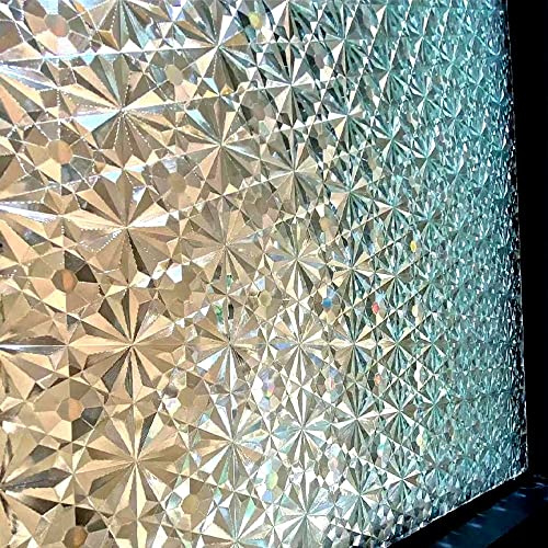 Cinbee Pellicola decorativa 3D per finestre, opaca, autoadesiva, stile retrò, per porte in vetro, mobili (44,5 x 200)
