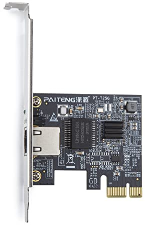 2.5G Tarjeta de Red Ethernet,RJ45 Nic,2.5GbE CNA,with Realtek RTL8125 Chip,Soporte Windows Server/Linux/VMware (Not Soporte X11, Mac)