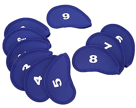 Cubiertas de Hierro para Palos de Golf - Juego de 10 Fundas Protectoras de Neopreno para Cabeza de Palo