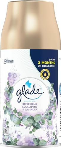 Glade Automatic Air Freshener Refills, Odour Eliminator & Room Spray, Eucalyptus & Lavender, 269ml