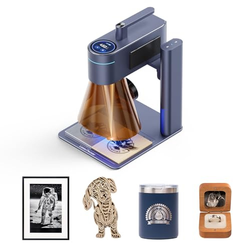 LaserPecker 4 (Basic) Grabador Láser Dual para Casi Todos los Materiales, Área de Trabajo Más Grande Control Táctil LED Máquina Grabado Láser Ultrarrápida y Precisa para Acrílico Vidrio Metal Madera