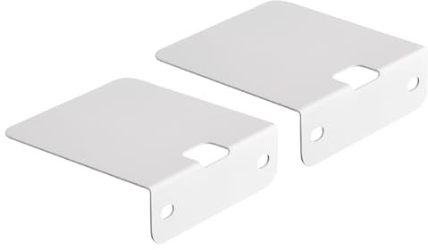 QUARKZMAN Galleggianti Altoparlante Mensole Metallo Altoparlante Parete Supporto Studio Monitor Altaparlante Scaffale Bianco 2pz