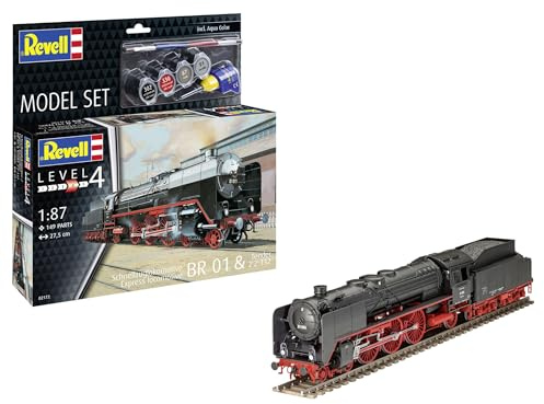 Revell Conjunto de modelos de locomotora de tren expreso BR01 y tender 2'2'T32