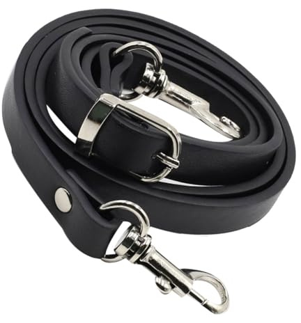 Correa de Repuesto para Bolso Cruzado Mujer 120cm PU Negra | Ajustable y Cómoda, para Bolso de Hombro y Gym Bag, Accesorio de Reemplazo Herrajes Plateados Estilo Aleatorio