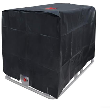 1000L IBC Serbatoio di Acqua Copertura Protettiva Esterno 210D Impermeabile Antipolvere Anti-UV, Copertura in Panno Oxford Per Serbatoio Acqua Pioggia 120X100X116Cm