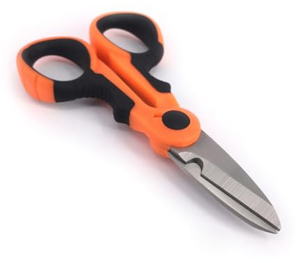 HEMOTON Tijeras de Pesca para Línea Trenzada Acero Inoxidable de Alta Resistencia Cortador de Hilo Antideslizante con Mango TPE Herramienta para Agua y Accesorio Profesional para Señuelos