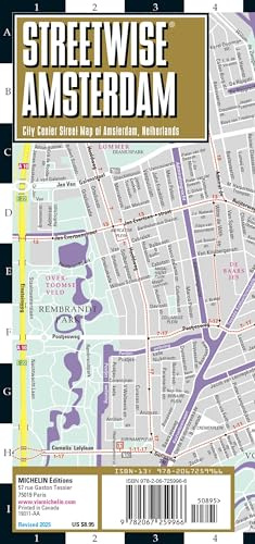Streetwise Amsterdam Map - Laminated City Center Street Map of Amsterdam, Netherlands: City Plan (Streetwise Maps)