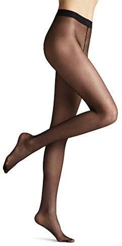 FALKE Femme Seidenglatt 15 Den W Ti Transparents Fantaisie Collants, Noir Black 3009, XXL EU