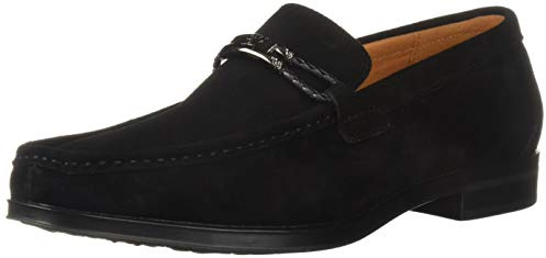 Stacy Adams Neville Moc-Toe Slip-on Penny Loafer, Mocassino Uomo, Pelle Scamosciata Nera, 41.5 EU