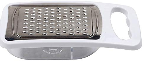 Vetrineinrete® Grattugia per Formaggio a Scaglie grattaformaggio con vano Contenitore vaschetta raccogli Formaggio a 2 Scomparti da Cucina Ristorante 98718 D72