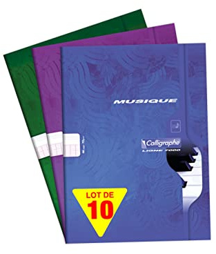 Calligraphe 564C - Lot 10 Cahiers Musique & Chant A4 48p GC + Portées