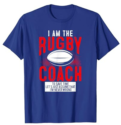 Io Sono l'allenatore di Rugby, Ho Sempre Ragione Maglietta, Uomo, Blu Reale, XL