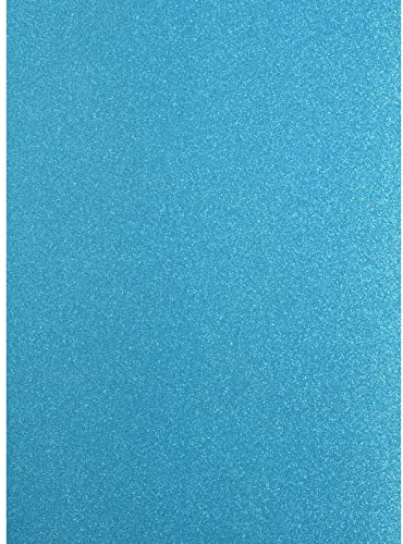 Florence Glitzerpapier zum Basteln - Turqoise - Blau - Papierbasteln 5 Stück - A4 Bastelpapier mit Glitzer für Scrapbooking, Stanzen und Kartengestaltung - 250 gsm
