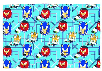 Character World Sonic Prime Official Fleece Throw Blanket | Super Soft, Sonic the Hedgehog Design | Warm Super Soft Feel Blue Throw | Perfect for Home, Bedroom, Sleepovers & Camping