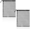2pcs Pond Pump Filter Bag, 15.35x11.81in Water Pump Barrier Bag with Drawstring Thicken Mesh Filter Media Bag Windmill Accessories Outdoor Fountain Parts