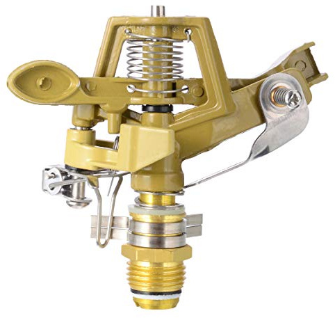 ZXMJYHK 1 Pc Réglable En Métal Impulse Spike 360 ​​Degrés Rotatif Eau Arroseur Irrigation Pulvérisateur for Pelouse Jardin Cour Parc Herbe Maison