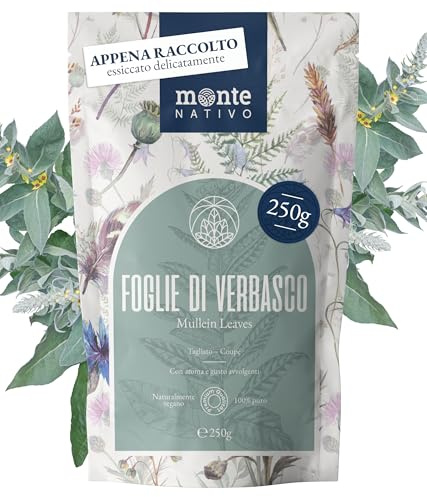 Tisane de Molène Monte Nativo (250g) – Feuilles de molène délicatement séchées – Tisane en vrac 100% naturelle et sans additifs – Herbe aromatique pour une infusion savoureuse