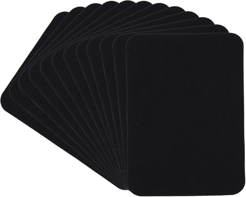 15PCS Iron On Repair Patches for Clothing - Fabric Iron On Patches - Black Denim Repair Kit - Strong Adhesive Clothing Patches for Jackets Jeans Apparel - 12.5×9.5cm