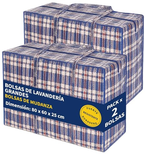 Bolsas para Guardar Ropa, Bolsas Mudanza y Bolsas Almacenaje Ropa con Cremallera - Grandes y Resistentes - Plegables - Multipack - Colores Variados (80 x 60 x 25-Pack 2)