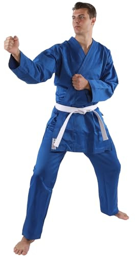 ARIMA Kihon Blue Karate Gi Uniform – Lightweight Beginner Gi for Training – Durable WKF-Style Karate Suit with Belt - 130