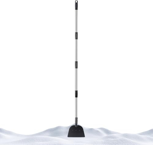 Snöskyffel – robust järnborttagare av metall för tungt arbete – gräsmatta skrapa för utomhusbruk | Använd på terrass balkong för landskapsgestaltning i gräsmattan på bakgården