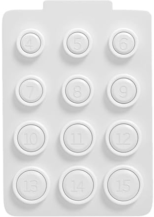 CUEMOON Baguier Mesure Doigt Français, Mesure de Taille de Doigt, Outil de Mesures pour Bague, Trouvez Votre Taille Avant d'acheter, 4 à 15 (Blanc)