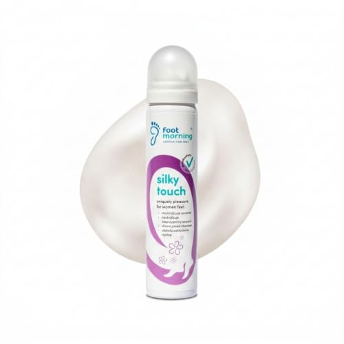 Spray Pour les Pieds Foot Morning Silky Touch Anti-Friction - Spray Invisible pour Chaussures sans Chaussettes, des Pieds Soyeux, Neutralise les Odeur, Facilite le Port de Collants et Bas - 100 ml