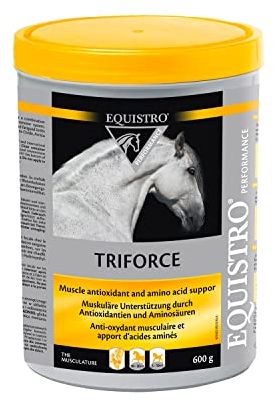 EQUISTRO® Triforce | Ergänzungsfuttermittel für Pferde | Zur Stärkung von Ausdauer, Kondition & Rittigkeit | Schutz der Muskulatur vor oxidativem Stress | 600g