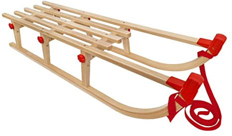 Davos Klappschlitten Langer Holzschlitten Zubehör wählbar V-22-115ohne Zubehör