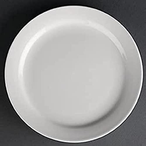 Olympia Athena Narrow Rimmed Plates 165mm/6 1/2 (12 Pack) - Catering Dinnerware, Serving Dishes CF360