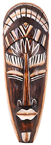 Wooden Mask Painted Mask 30 cm from Bali, Wall Mask