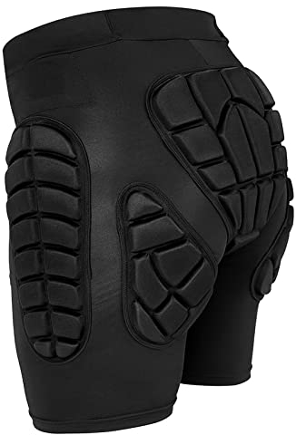 TOMSHOO Short de Protection Rembourré en EVA 3D, Protection Hip Pad Pantalon pour Skateboard, Snowboard, Patinage, équitation, Cyclisme
