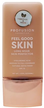 Profusion Cosmetics Lightweight Liquid Foundation for a Flawless and Elegant Radiance, Breathable Makeup for Improves Uneven Skin Tone, Cruelty-Free - Medium 330