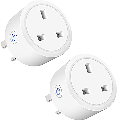 Smart Plug WiFi Socket Monitor Timing Function Tuya SmartLife APP Control Works with Amazon Alexa (Echo, Echo Dot), Google Home, IFTTT, Smart Socket, Remote Control 16A Power… Smart Plug (2PACK)