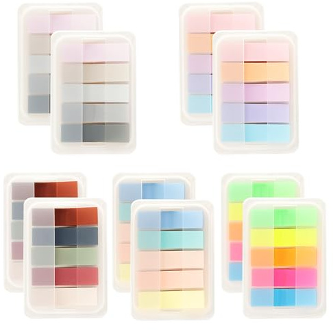 LEEGAWU 1000 Pcs, Transparent Sticky Notes, Page Markers, Book Tabs, Sticky Tabs, Page Tabs, Label Stickers, Pop Up Index Tabs, Tabs Flags Stickers