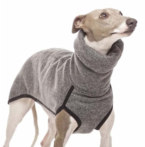 Automne Et Hiver Chaud Lévrier Labrador Berger Grand Chien Vêtements Col Roulé Chemise Pull Polaire Extensible Gilet Veste pour Animal De Compagnie Manteau Costumes, Gris, 3XL