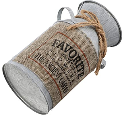 Mipcase 1pièce Seau Vintage pour Conteneur Décoratif avec Poignée pour Arrangement Floral à