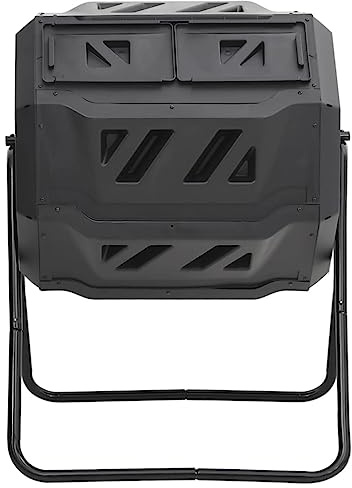Generico Compostiera da Giardino Nera 73x64x95 cm da 160 L,Casa e Giardino,Prato e Giardino,Giardinaggio,Compostaggio,Compostiere,Nero,12.04 kg,152232