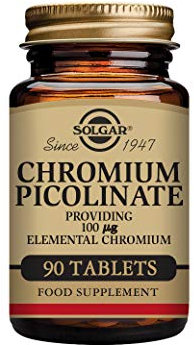 Solgar | Chromium Picolinate | Suplemento Alimenticio que Mantiene el Nivel de Glucosa en Sangre |Con Cromo | Para Hombre y Mujer | 90 Cápsulas