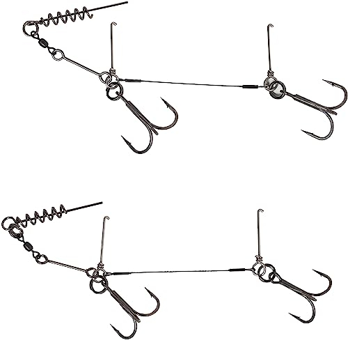 Savage Gear 1x7 Titan Corkscrew Stinger - Gummifischsystem, Länge/Größe/Tragkraft:ca. 15cm / Gr. 2/0 / 23kg