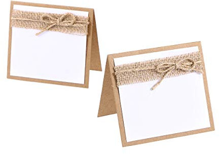 Toyvian Schede segnaposto per il tavolo per gli ospiti per matrimoni shabby chic in stile rustico - 10 pezzi