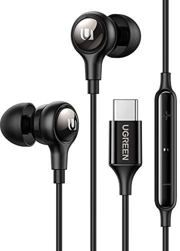 UGREEN HiTune USB C Headphones with Microphone Type C Wired Earphones Compatible with iPhone 17 Pro Max/17 Pro/17 Air/17/16 15 Galaxy S25 S24 Ultra/FE S20 iPad Pro 2024/2021 iPad Air 5/4 Pixel 10/9/7