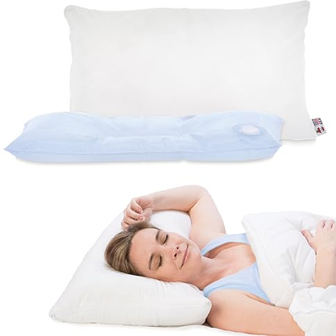 Core Products Tri-Core Water Pillow, Adjustable Cervical Support, Recessed Center, Easy Fill Spout