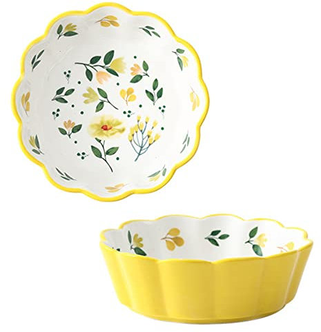 Lasagneform Stor djup, liten rund ugnsform Set med 2, färgglad keramisk gryta, rund keramisk pajtallrik-Ljusblå-350ml 12oz (Color : Giallo, Size : 350ml 12oz)