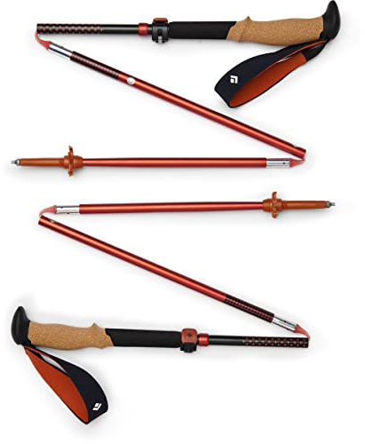 Black Diamond Pursuit - Bastoni da trekking pieghevoli in alluminio, colore nero ottano, medio/grande