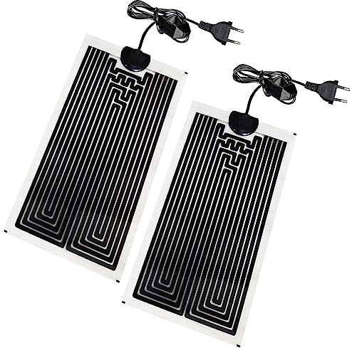 Lot de 2 coussins chauffants pour réservoir en verre, coussins chauffants réglables pour reptiles, serpents, araignées, chenilles, lézards, geckos (7 W)
