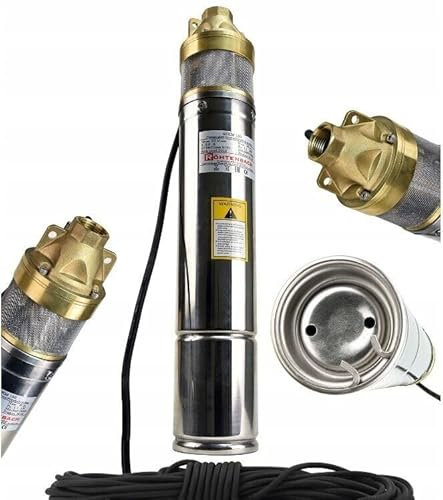 4 Deep Well Borehole Submersible Pump Clean Water 1100W 107m Head Stainless Steel