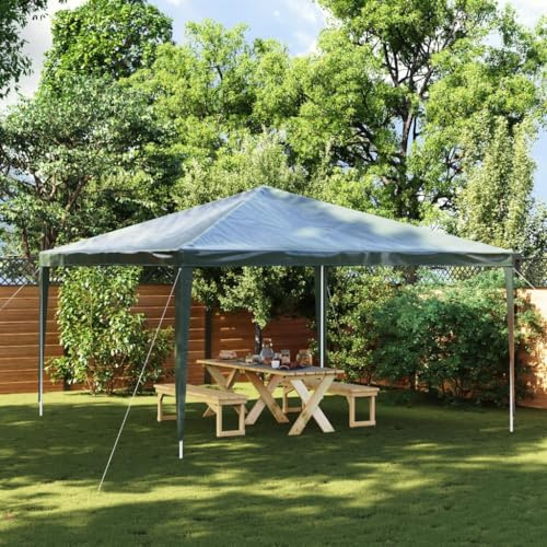 Nqyjm Trädgårdspaviljong utomhus professionellt mottagningstält 4x4 m grönt 90 g/m², lusthus kapitel för bröllop, fester, camping, kommersiella evenemang